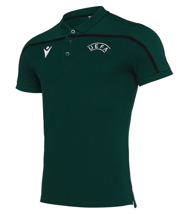 tricou prezentare polo arbitru uefa macron
